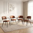 Windsor Contemporary Dining Chair With Sculptural Twisted Arms, PU Upholstered (Set of 4)
