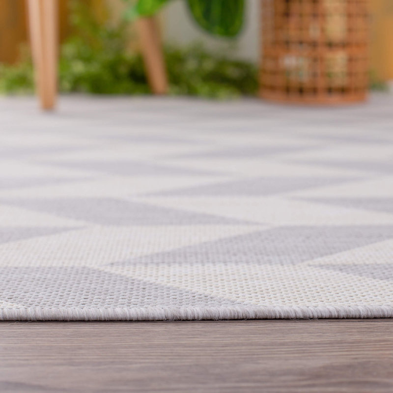 Ecology Collection Rectangle Geometric Indoor / Outdoor Area Rug, Rectangle 160 x 230cm