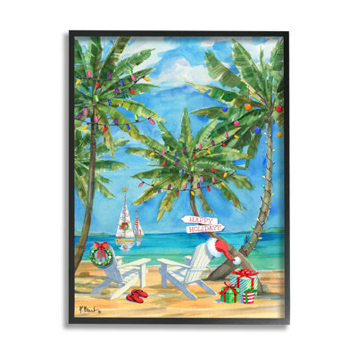 " Holiday Palms Warm Island Winter " by Paul Brent Painting Print