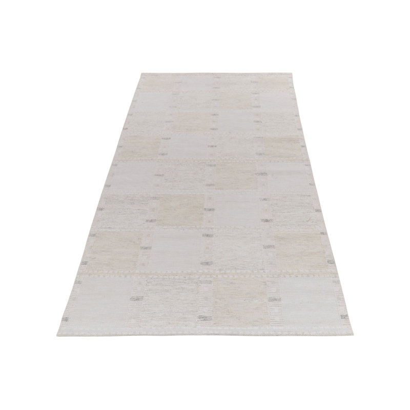 Scandinavian Wool Geometric Area Rug, Rectangle 9' x 12'