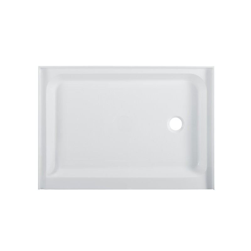 Voltaire 48" x 36" Single-Threshold, Shower Base, White, Right