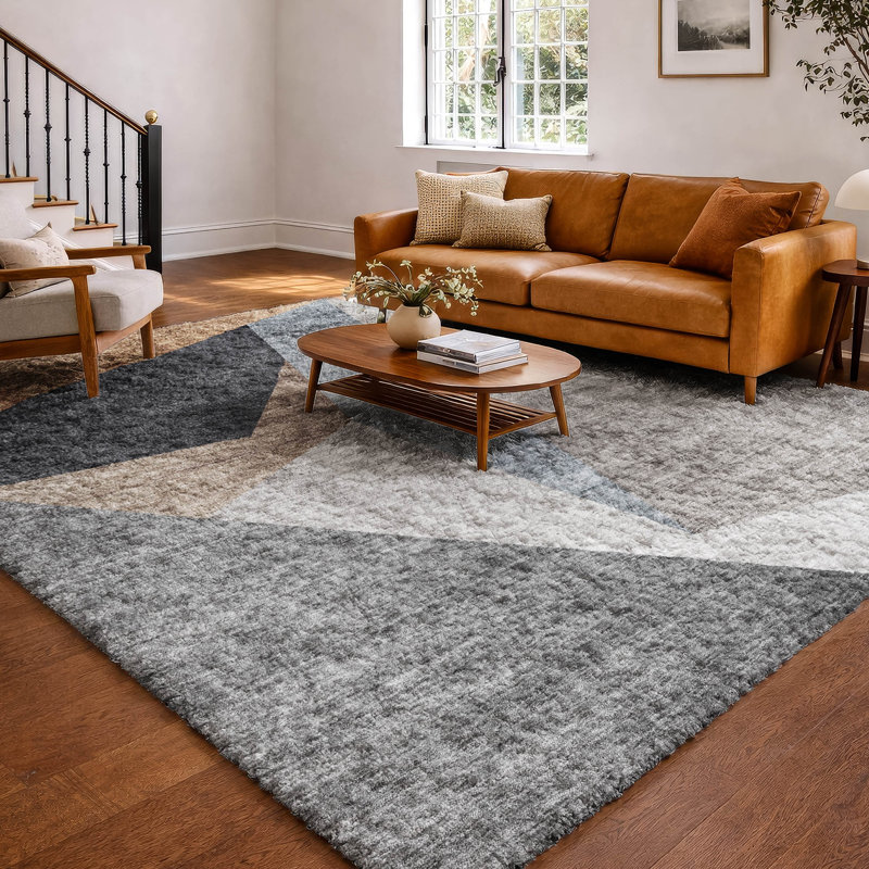 Tapis à poil long de qualité supérieure lavable à la machine ADS715 Dream Shag, 10 pi x 14 pi