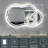 Bathroom Cloud Shape LED Mirror with Backlit, Anti Fog Lighted Vanity Mirror with Stepless Dimmable, ETL Listed, IP54 Waterproof, CRI90+, HD Tempered Glass-1531143232
