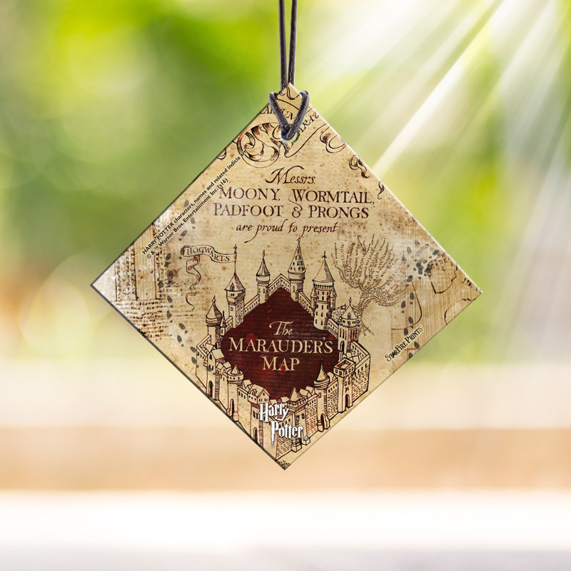 «Harry Potter Marauders Map I Solennly jure», reproduction imprimée sur verre et Suncatcher