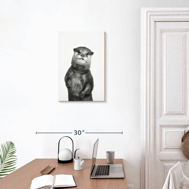 Brampt Monochrome Otter, 24" H x 16" W