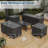 7-Person Aluminum Outdoor Seating Group with Cushions -1257628594