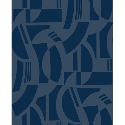 Carter Geometric Flock Wallpaper