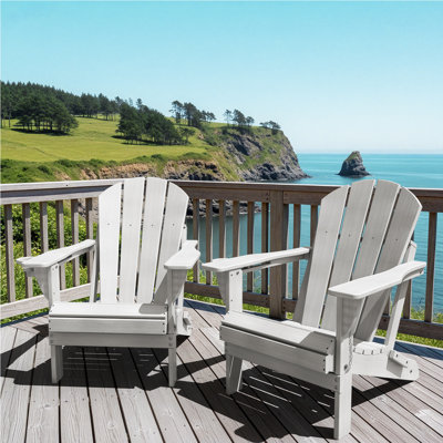 HDPE Outdoor Foldable Adirondack Chair Set Fire Pit Chair