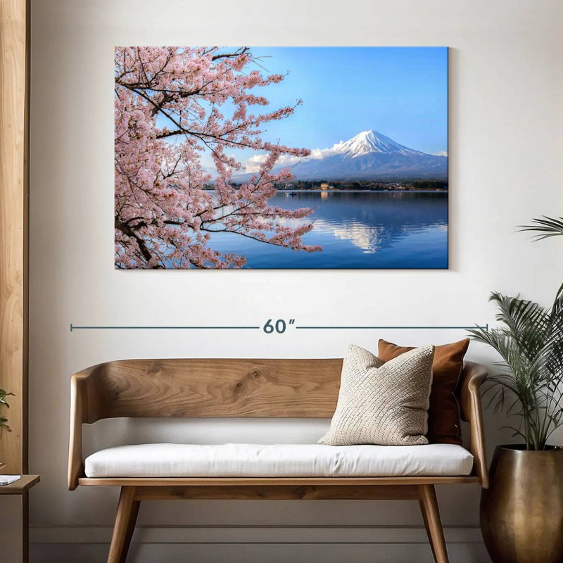 Lac Kavia Kawaguchiko et Mont Fuji, H 32 po x l 48 po