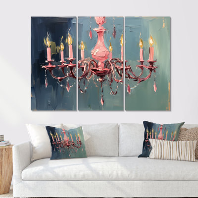 Luminaire lustre baroque rose Brilliance II - lustre, art mural