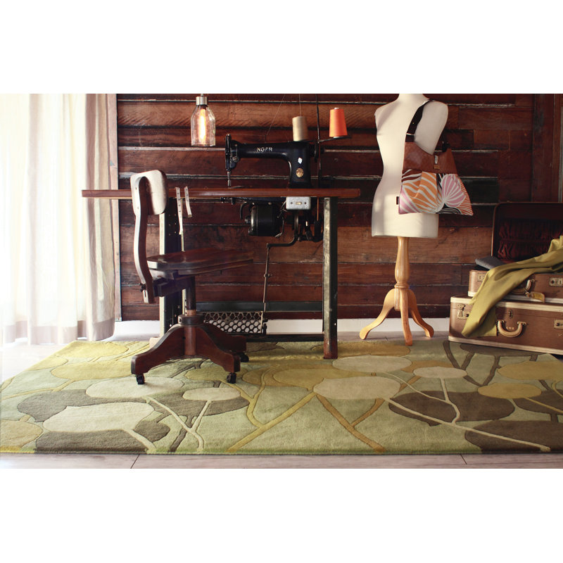 Inhabit Designer Lime Area Rug, 5' x 7'6"