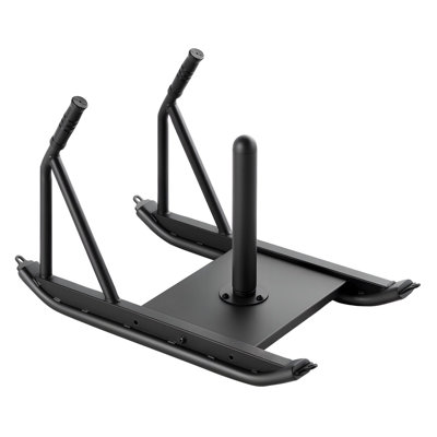 Traîneau à poids, traîneau électrique en acier, traîneaux de musculation pour améliorer la vitesse de l'exercice, équipement d'entraînement physique avec poignée, compatible avec les plateaux de poids de 1/2 po, orange