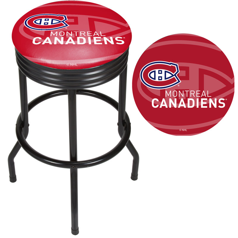 Tabouret de bar pivotant 28,5 po NHL, Noir, Montreal Canadiens