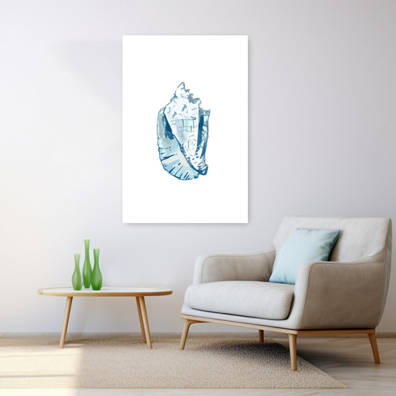Art contemporain, art abstrait poisson côtier, H 48 po x l 32 po