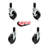 4 Piece Rubber Swivel Expanding Stem Caster Set