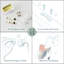 Idea4wall léopard tache d'aquarelle aux yeux bleus ang01-63338325-63338326
