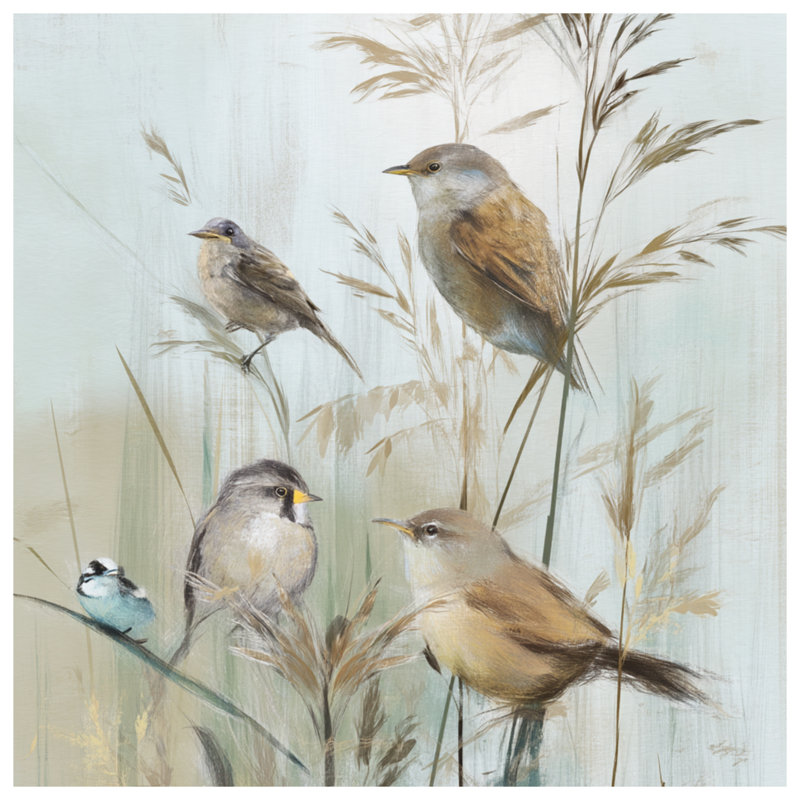 Coussins Birds On Grass, 18 po x 18 po