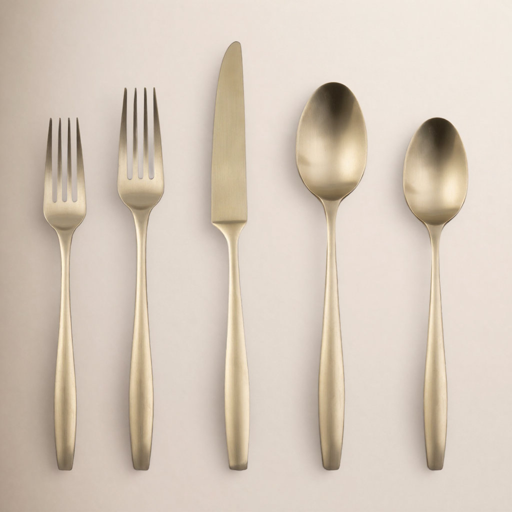 Edianna Flatware - Set of 20, Champagne