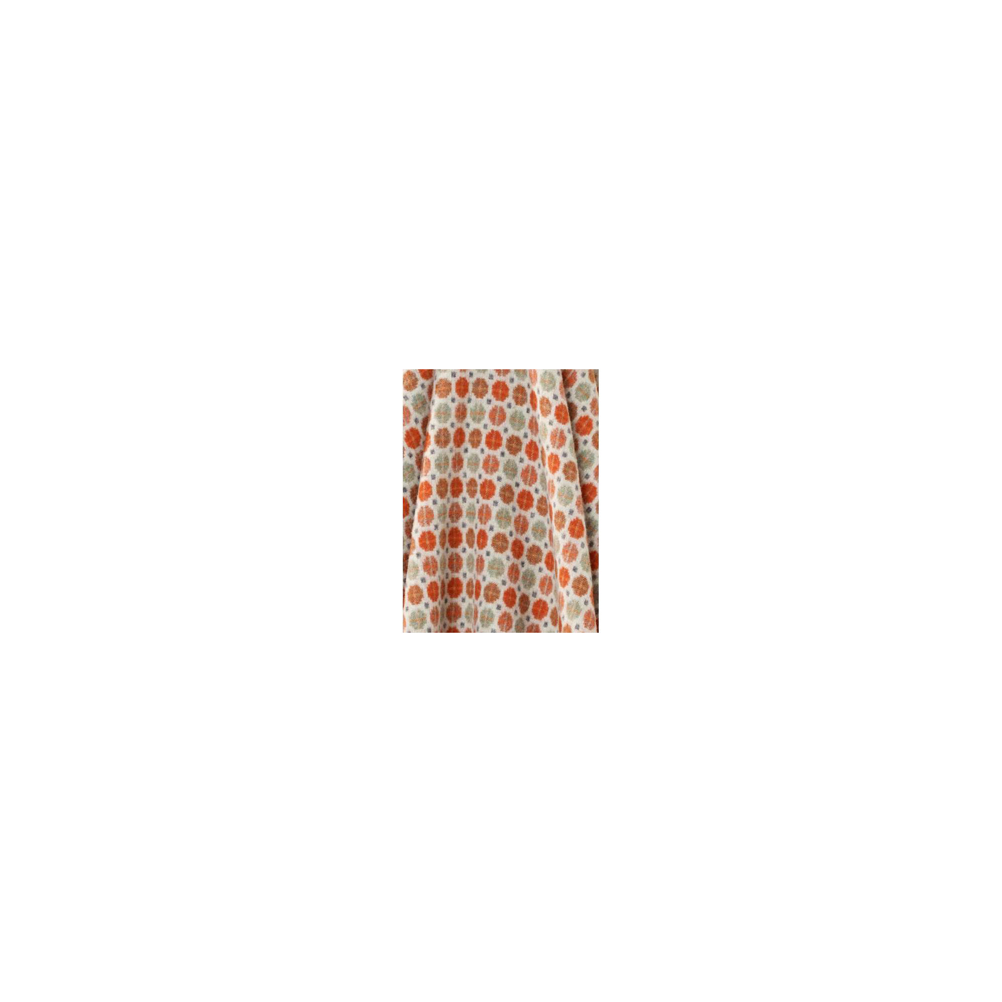Merino Lambswool Throw/Blankets Hand Woven Blanket, Orange/Yellow Abstract