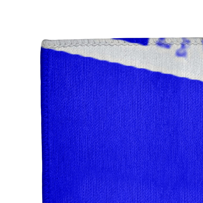 Tapis bleu de à tissage plat rand cites city barhood districts, Rectangle 3 pi x 5 pi
