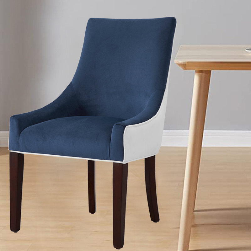 Chaise rembourrée Eric, Bleu marine
