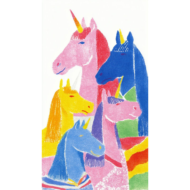 Art mural sur toile tendue Playful Herd, H 24 po x l 16 po x P 1,5 po