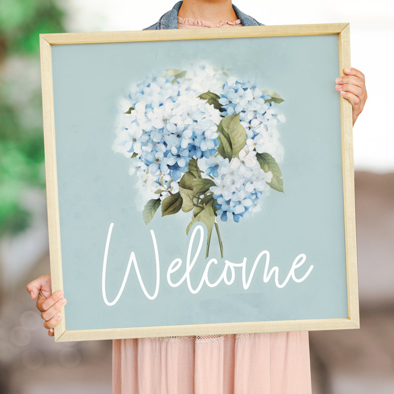 Welcome Hydrangeas, 24" H x 24" W