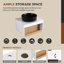 Meuble-lavabo flottant avec lavabo à vasque rond, meuble-lavabo mural avec tablette ouverte, comptoir durable, conception moderne peu encombrante-130545859