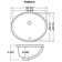 Ruvati inch Undermount Bathroom Vanity Sink White Oval Porcelain Ceramic with Overflow