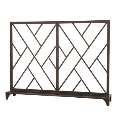 Chinoise Fret Fireplace Screen