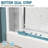 FPivot 33.5- 35 in.W x 72 in.H Pivot Frameless Glass Shower Door with 6mm Clear Tempered Glass for Bathroom-85771112