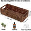 Panier de rangement en osier tissé à la main - Matériau de la jacinthe, porte-papier hygiénique avec poignées, paniers de rangement pour l'organisation du salon, de la chambre à coucher, du placard