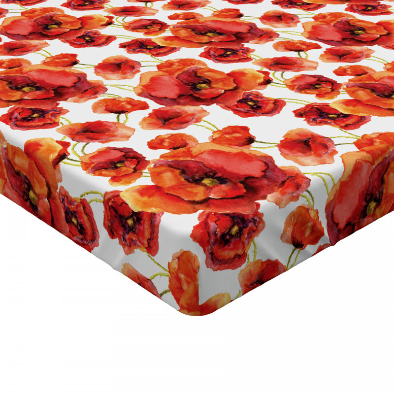 Microfiber Floral Fitted Sheet, Full Fitted Sheet