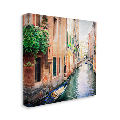 Winston Porter Gondola In Canal Canvas Wall Art Design By LSR Design Studio