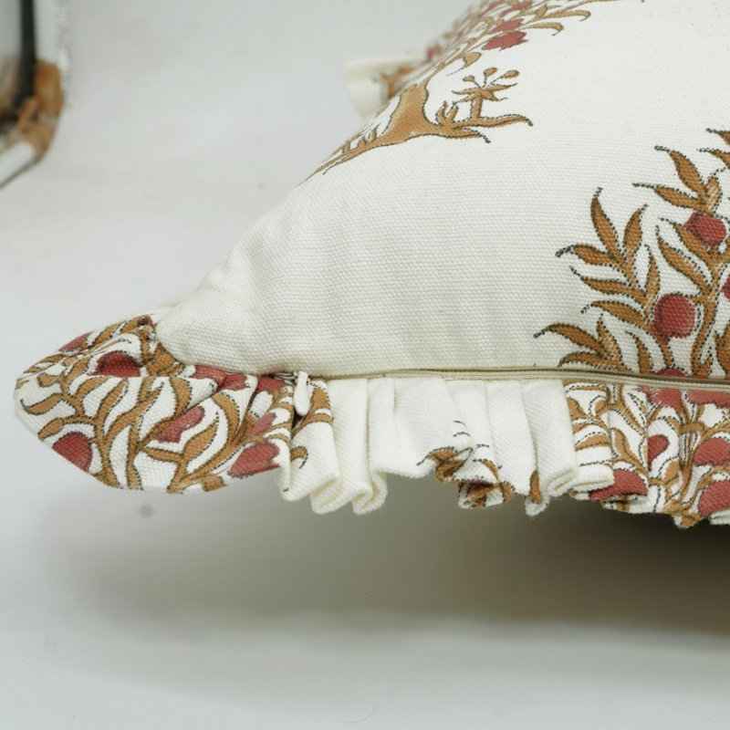 Housse de coussin à deux volants Fab Divine - Housse de coussin Elegant Handmade, H 20 po x l 12 po