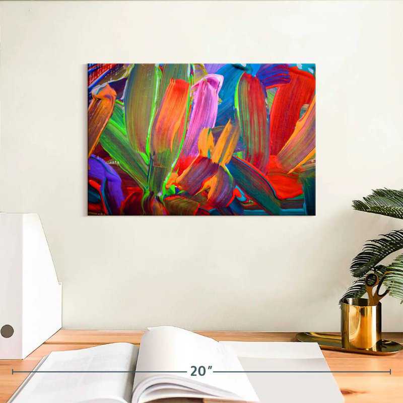 Rayures de couleur abstraite Avery, H 8 po x l 12 po