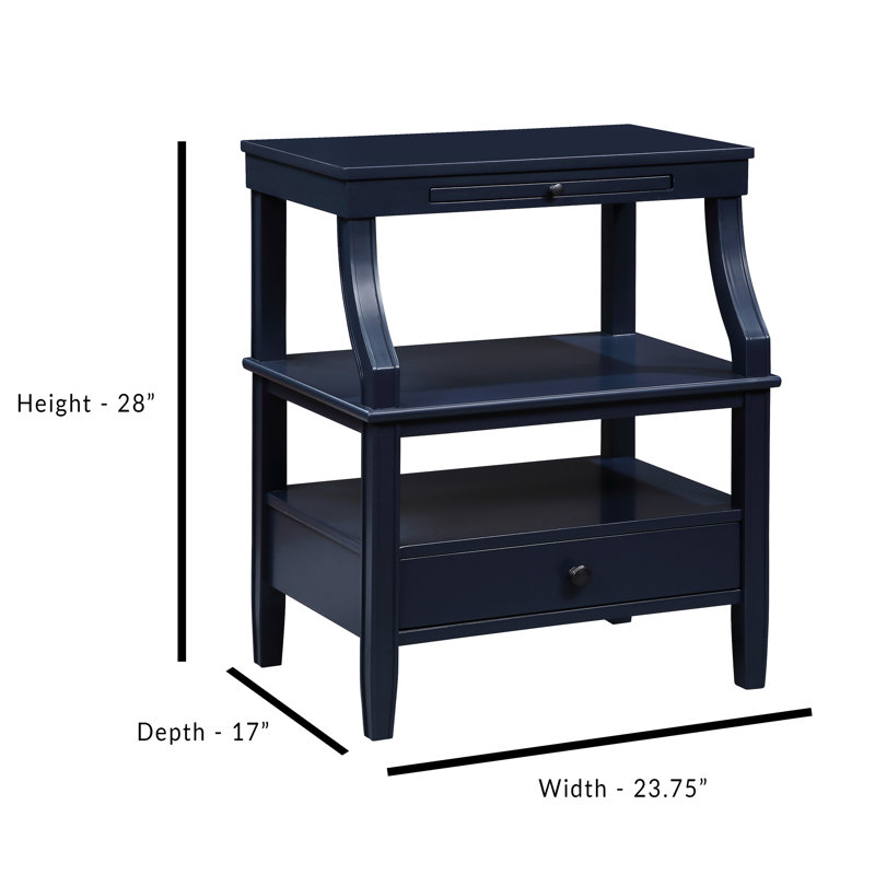 Table de chevet avec tiroirs Classic Midnight Blue, Marine