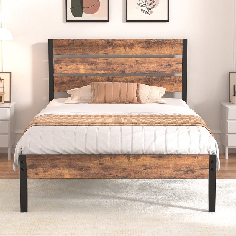 Alessondra Bed, Brown, European Single (90 x 200cm)