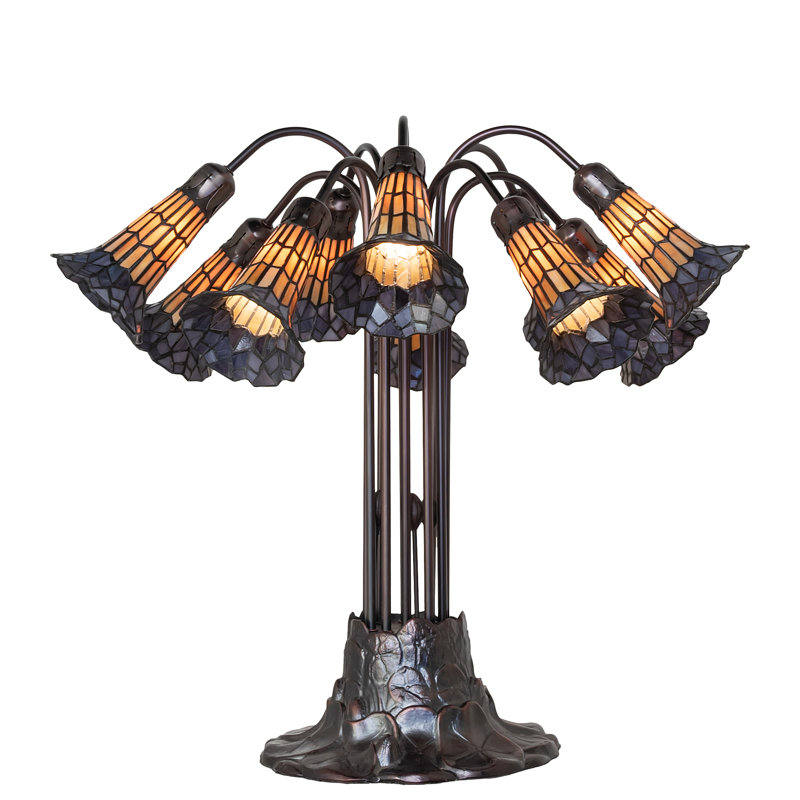 Pond Lily Table Lamp, Purple/Honey
