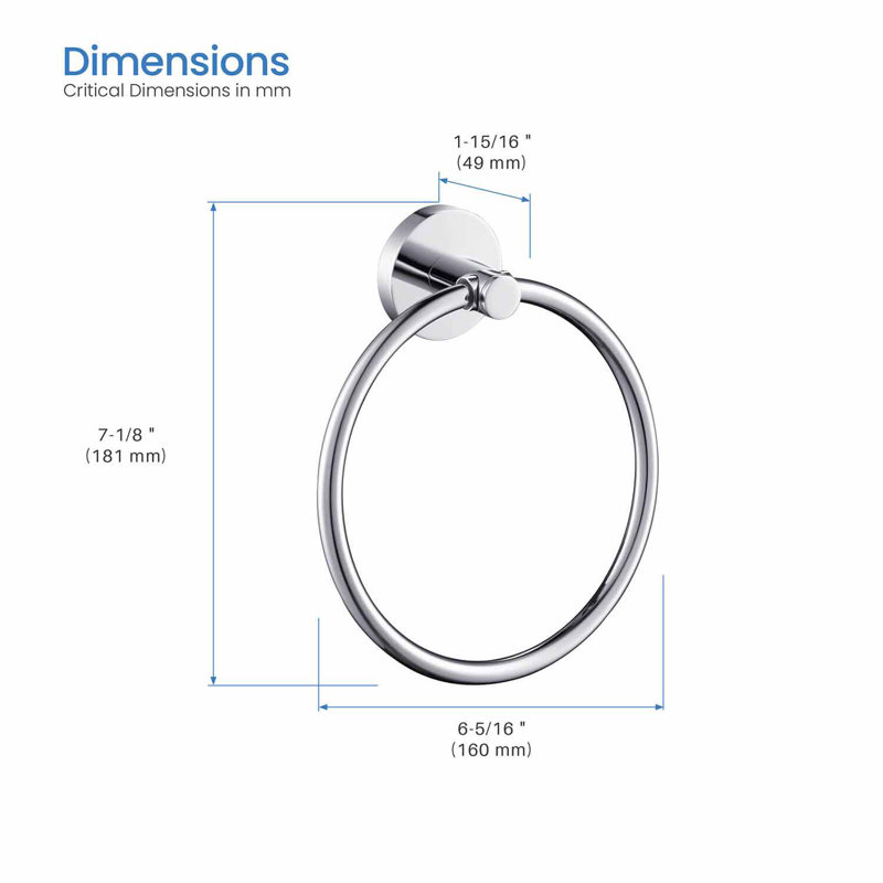 Circular Towel Ring, Chrome