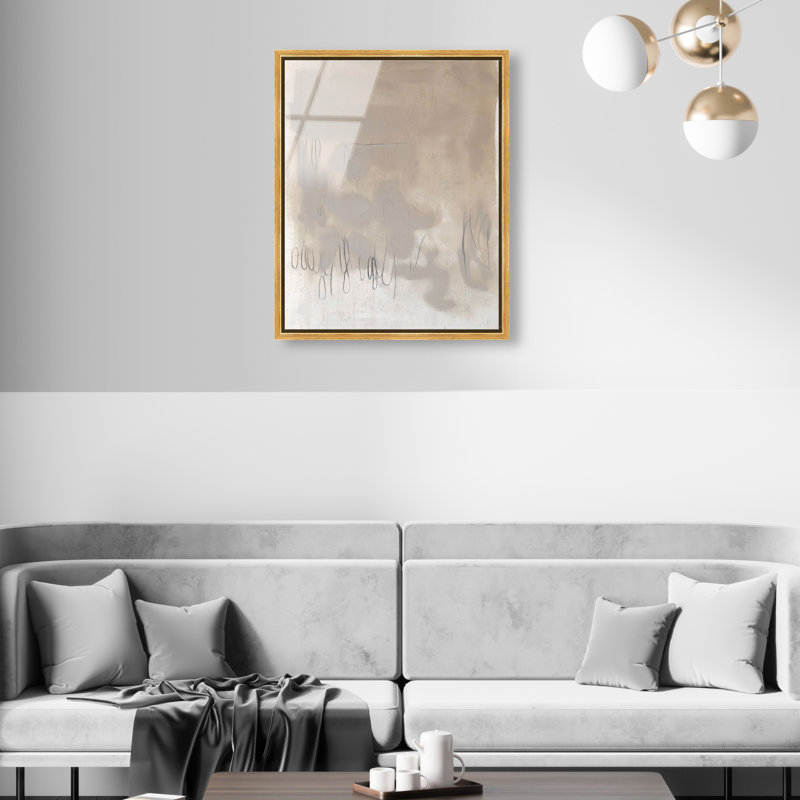 Sandy Murmurs High-Gloss Frameless Acrylic Glass Wall Art Abstract Print by Oliver Gal, Ready to Hang, 16 x 20, 21"H x 17"W