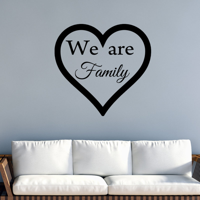 Décalcomanie murale « we » family, H 18 po x l 18 po