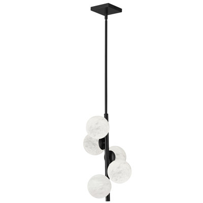 Luminaire suspendu 5 lumières Jarman - Albâtre