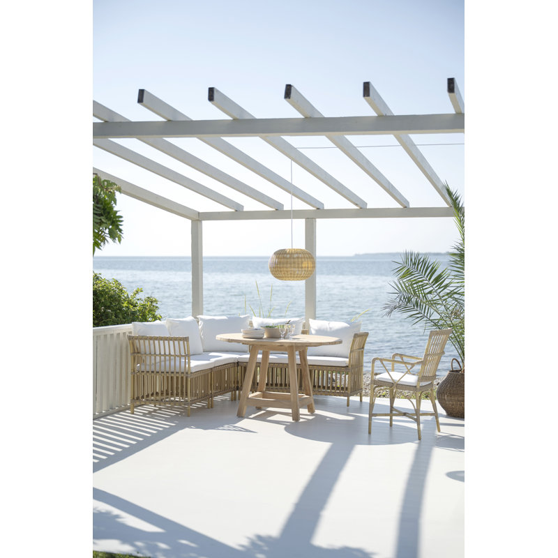 Piano Outdoor Dining Armchair, Natural