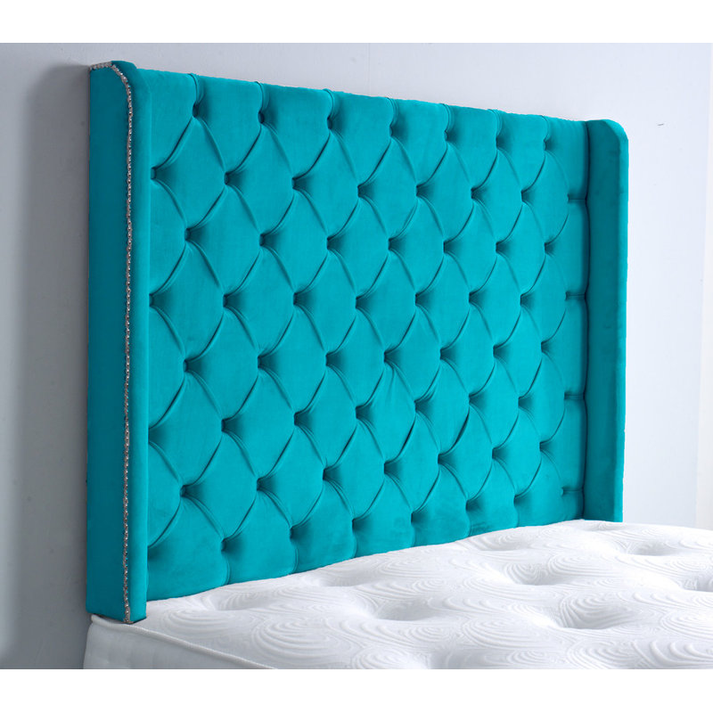 Upholstered Headboard, Mallard Velvet, Double (4'6)