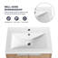 Meuble-lavabo moderne 36 "avec lavabo en céramique - Portes à fermeture en douceur et tablettes de rangement réglables | Conception peu encombrante pour les petites salles de bain (armoire combinée 24" + 12 ")