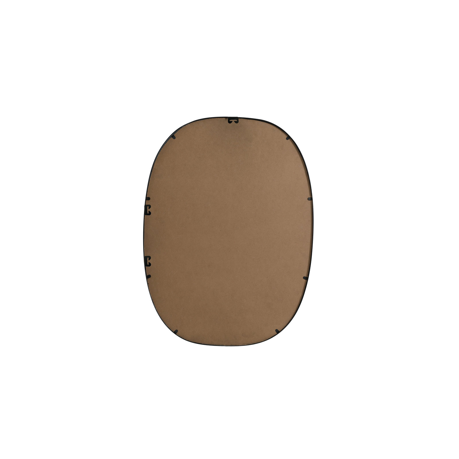 Sabine Metal Curved Oval Wall Mirror, Black, 36" x 27"