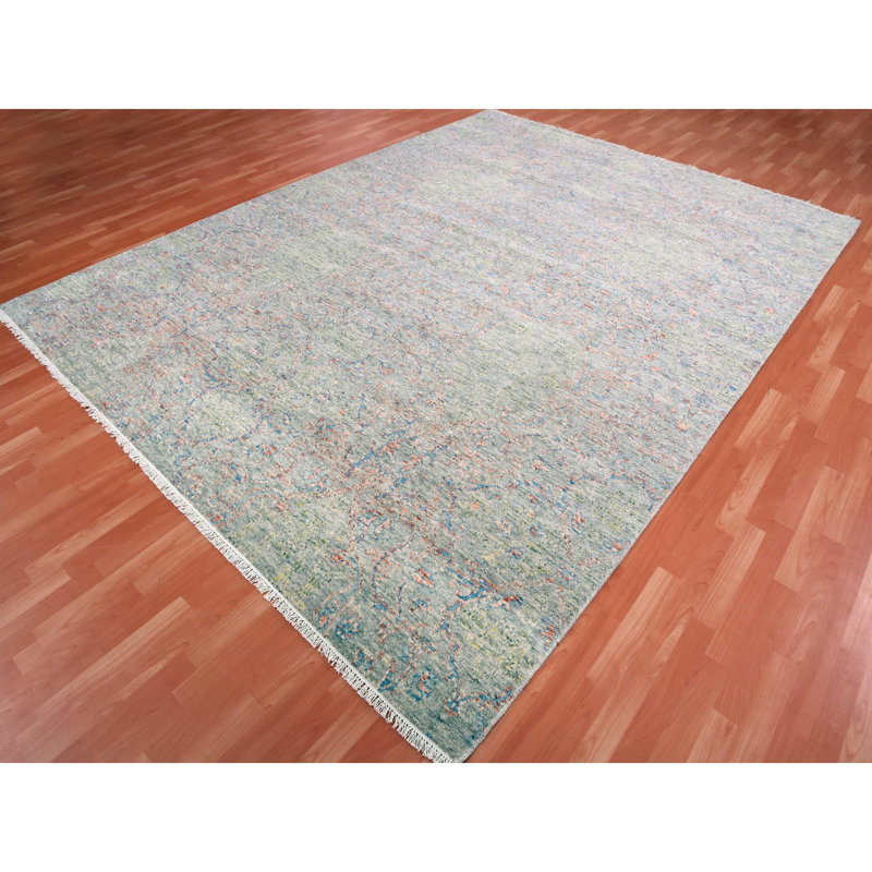 Tapis unique en laine nouvel âge 9 pi x 11 pi 10 po Zuley