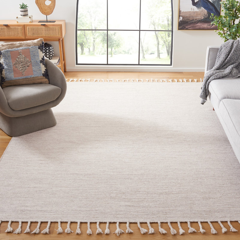 Dhurries Hand Loomed Wool Rug, Rectangle 4' x 6'