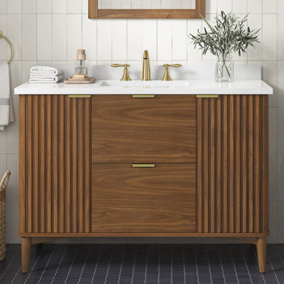 Meuble-lavabo autoportant 48 po Leileen